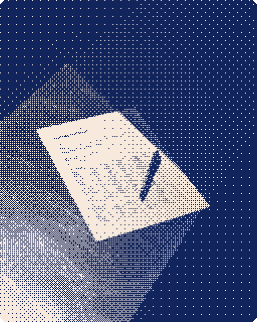 A weekly platform settlement statement lying on a counter with a pen, rendered in two colours